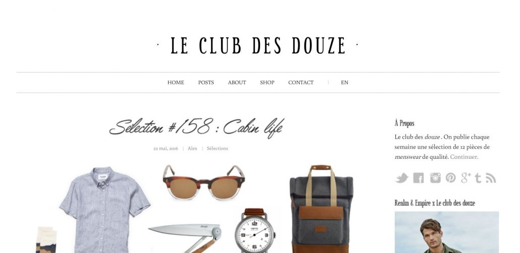 Blog mode homme le club des douze