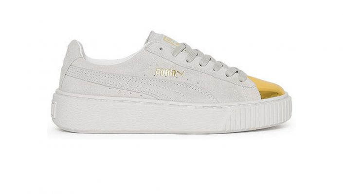 puma blanche et doree